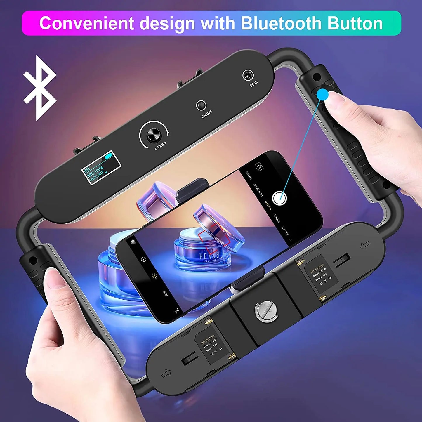 Camera Video Stabilizer Selfie Professional Video Equipment for Phone/Action Camera Vlog