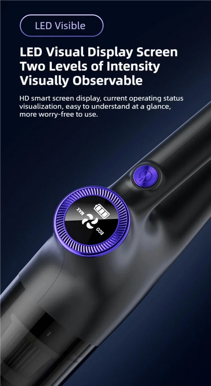 Hot-selling wireless car household vacuum cleaner, lasting battery life and strong suction, LED screen display,