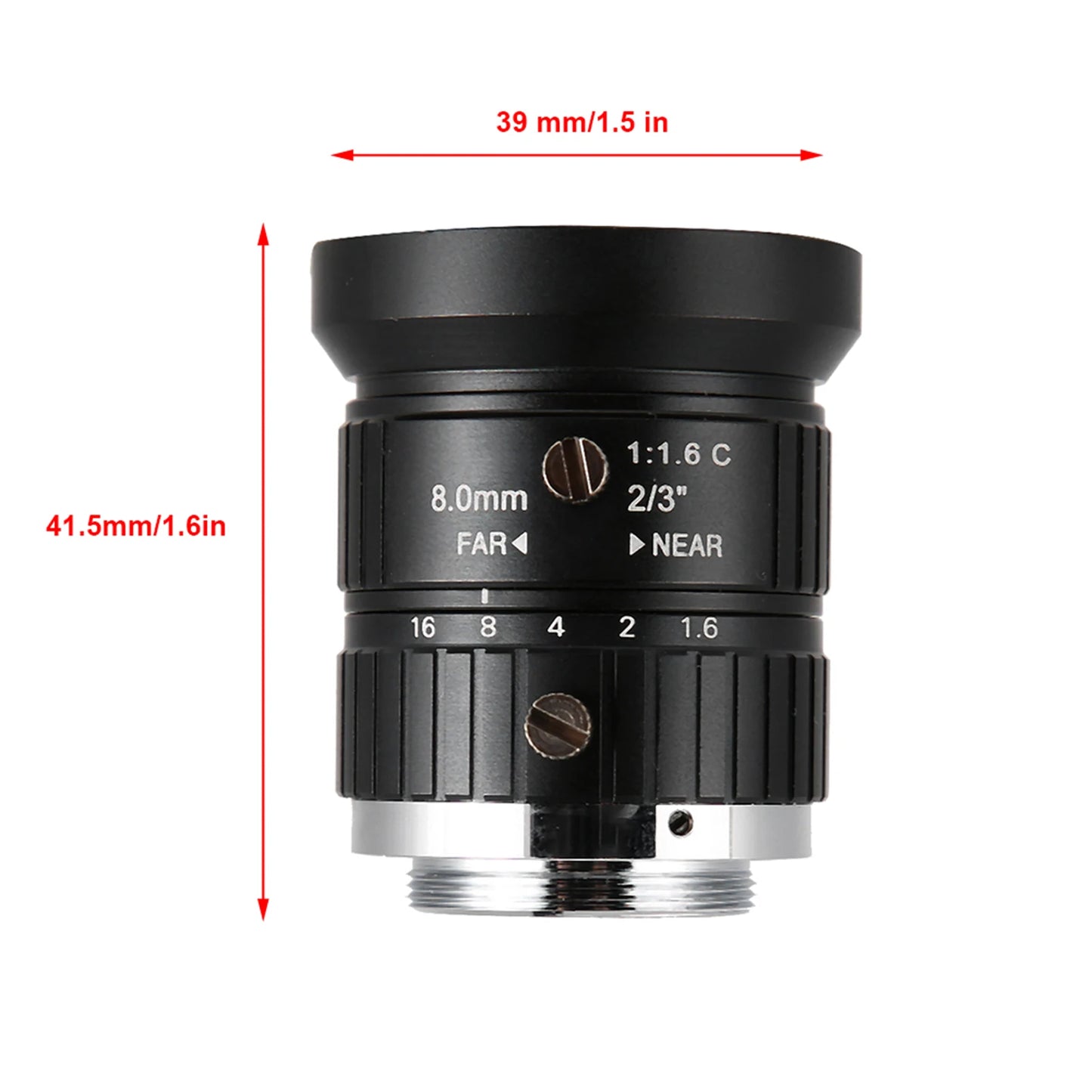 5MP Camera Lens Security Camera Lens 5MP HD Camera Lens 8mm Focal-Length Manual Aperture C Mount Security Surveillance CCTV Lens