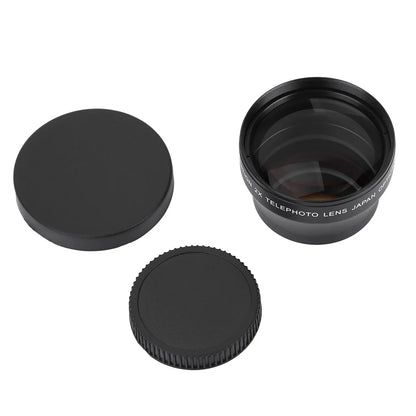 2X Lens Camera Lens 2X Magnification High Definition Converter Telephoto Lens for 37mm Mount Camera Lens High Definition Lens