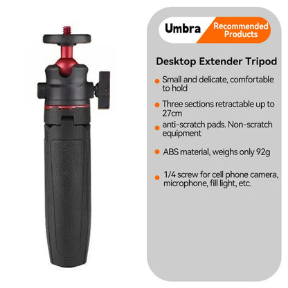 MT-08 Foldable Tripod For Phone Mini Portable Selfie Stick With 1/4" Screw Ballhead Universal For Action Camera DSLR Accessories