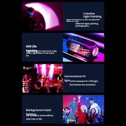 Live streaming Handheld Ring Fill Light Rechargeable 4000mAh Adjustable Brightness RGB Lights Phone Camera Portable Selfie Light