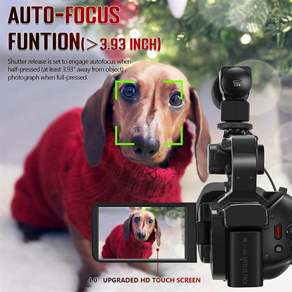 4K Professional Video Cameras for Photography 64MP Ultra HD 18X Digital Zoom Camcorder WIFI YouTube Live Streaming Vlog Recorder