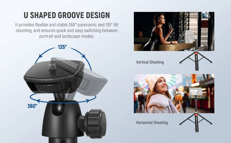 NEEWER Phone Tripod for Cell Phone Camera Remote 62.9" All Metal Selfie Stick Travel Vlog Tripod Stand for iPhone with Holder