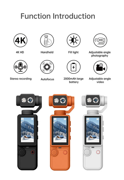 2026 new 4K Vlog camera portable pocket sports camera touch screen 16x optical autofocus anti-shake camera video 180° lens flip