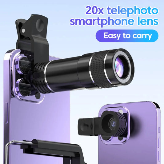 20x Telephoto Phone lens Camera Universal Zoom Iens Highdefinition External Effect Photography Large light Transmission
