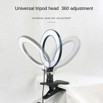 LED Selfie Ring Light 6-inch USB Plug 3-tone Lighting Photography Light Video Recording Live Broadcast Fill Light