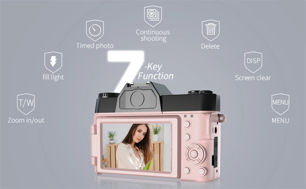 4K Digital Camera for Photography 48MP WiFi Auto Focus Livestream Video Camera 16X Digital Zoom YouTube Vlog Camera Flip Screen