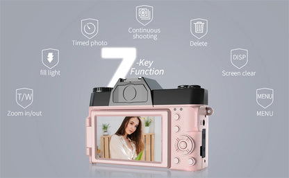 4K Digital Camera for Photography 48MP WiFi Auto Focus Livestream Video Camera 16X Digital Zoom YouTube Vlog Camera Flip Screen