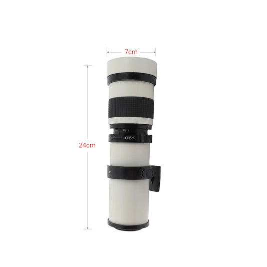 Camera MF Super Telephoto Zoom Lens F/8.3-16 420-800mm T Mount with Universal 1/4 Thread Replacement for DSLR and SLR Cameras