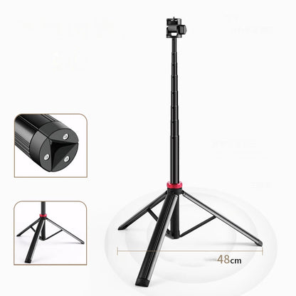 V-200 Light Stand Tripod Stand For Phone Clip Action Camera Handheld COB Light Portable Aluminum Alloy 2M Light Stand