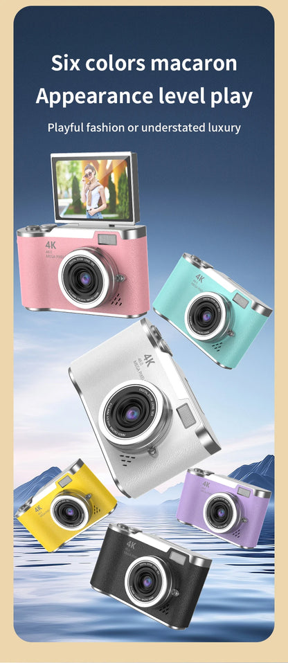 Digital Camera 4K 48MP Photography Camera Video Camcorder Rechargeable Cameras 2.4 inch Screen Camcorder for Kid Adult Beginners