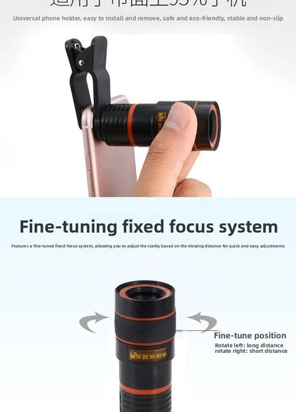 Telephoto Phone Lens Camera Universal Zoom Iens Highdefinition Focusing Effect Photography Large Light Transmission High Colour