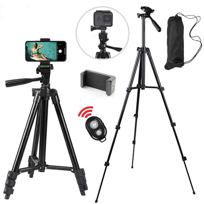 Phone Tripod For Video Recording Phone Tripod Stand with Bluetooth Remote Universal Camera Phone Photography Stand For SLRCamera