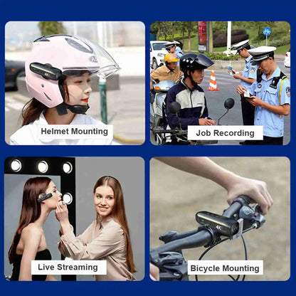 video camera wearable wearable video camera 4k Head Mounted Camera 4K 30FPS Anti Shake and 120° Wide Angle Lens Video Camera