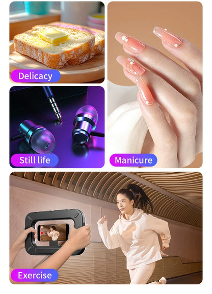 RGB Magnetic Handheld Ring Fill Light - Rechargeable for Phone Live Streaming, Photography, Desktop & Camera Cage Selfie Lightin