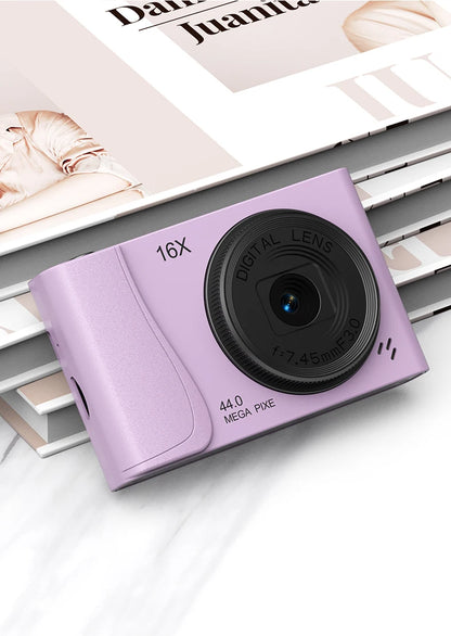 Retro CCD 24 Million Pixels Camcorder 4K Digital Camera 16x Zoom Compact Cameras Auto Focus for Adult Beginners Kids Photograph