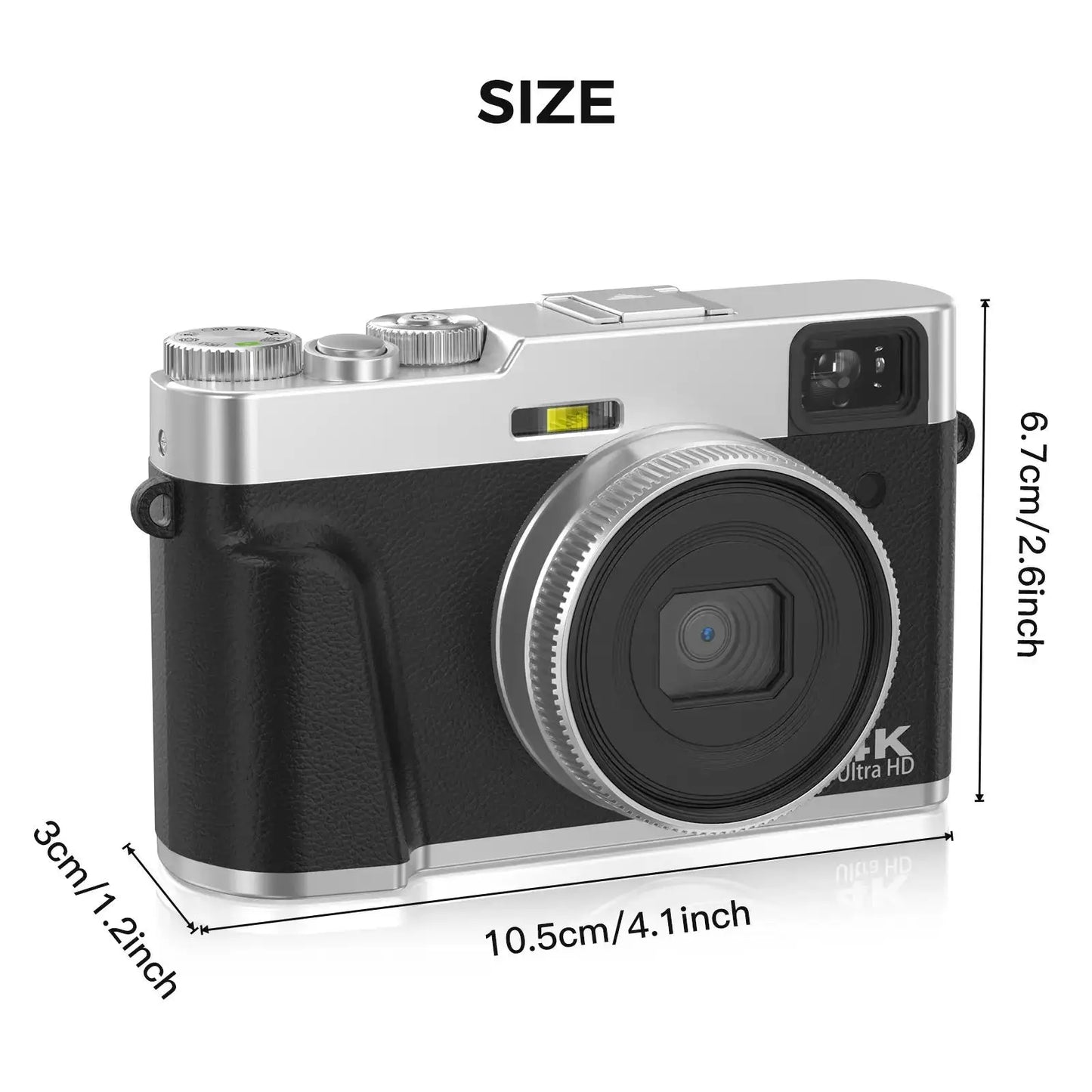 9PC 4K Digital Camera, 48MP Vlog , 16X Zoom, Auto Focus, 2.8'' Screen Photography Travel Selfie Household Professional Camera.