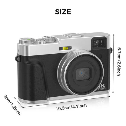 9PC 4K Digital Camera, 48MP Vlog , 16X Zoom, Auto Focus, 2.8'' Screen Photography Travel Selfie Household Professional Camera.