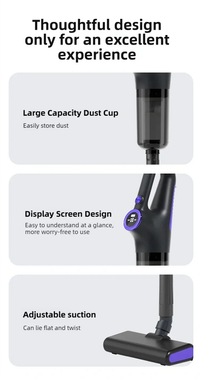 Hot-selling wireless car household vacuum cleaner, lasting battery life and strong suction, LED screen display,