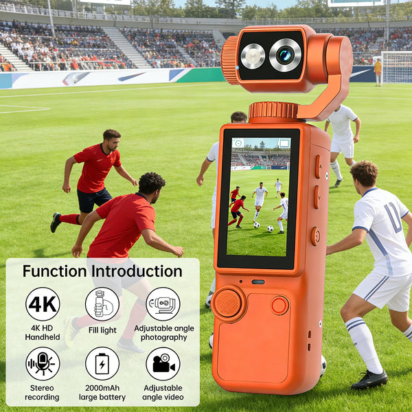 2026 new 4K Vlog camera portable pocket sports camera touch screen 16x optical autofocus anti-shake camera video 180° lens flip