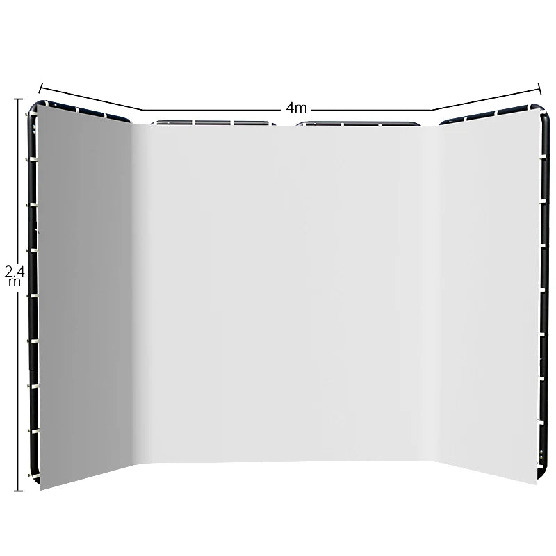 SH Green Screen 2.4X4M Collapsible Chroma Key Backdrop Wrinkle-Resistant Fabric Ultra-Quick Setup background removal for Stream