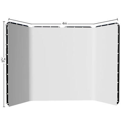 SH Green Screen 2.4X4M Collapsible Chroma Key Backdrop Wrinkle-Resistant Fabric Ultra-Quick Setup background removal for Stream