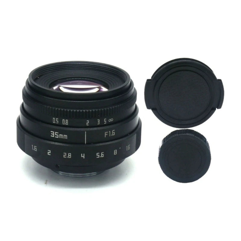 Large Aperture Large Aperture Manual Camera Lens 35mm F1.6 Mini Lens For A6000 X-T10 X-A3 X-E2 Camera Accessories