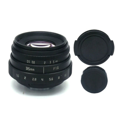 Large Aperture Large Aperture Manual Camera Lens 35mm F1.6 Mini Lens For A6000 X-T10 X-A3 X-E2 Camera Accessories