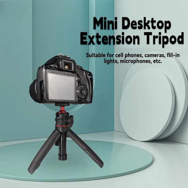MT-08 Foldable Tripod For Phone Mini Portable Selfie Stick With 1/4" Screw Ballhead Universal For Action Camera DSLR Accessories