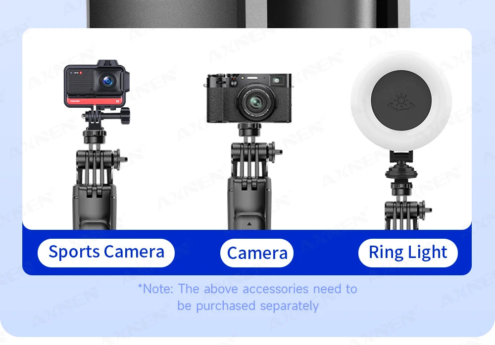 F16 Selfie Stick Tripod with 1708mm Long 8-Section Pole, Bluetooth Remote, 360° Rotation, 1/4 Interface, for Phone Camera Vlog