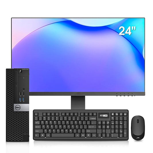 Dell OptiPlex 5040 Desktop with 24-inch Monitor Intel i7-6700 3.4GHz 16GB RAM 256GB M.2 SSD + 1TB HDD Windows 10 Pro - Refurbished