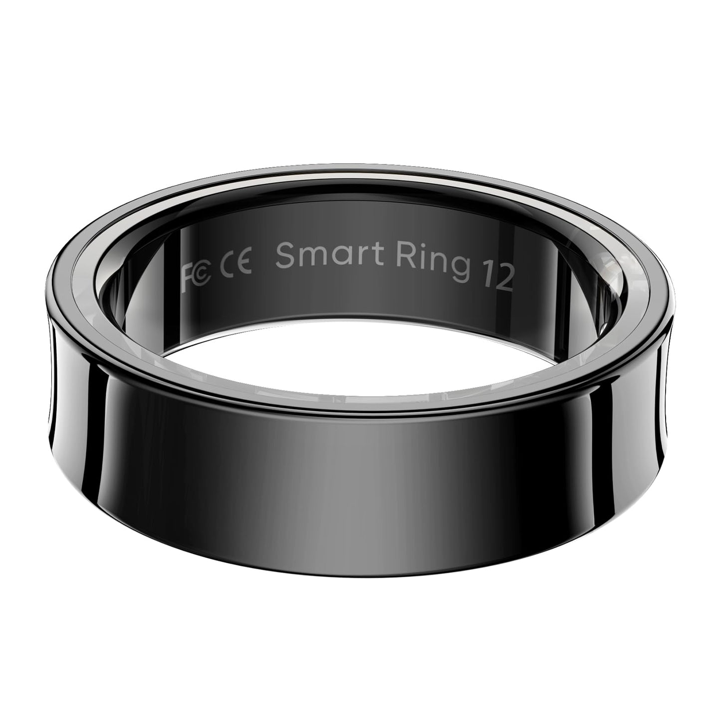 EOGBM Smart Rings for Men Fitness Trackers for Women - Sleep Tracking Wearable - Heart Rate - Blood Oxygen - IP68 Waterproof (Black 12#)