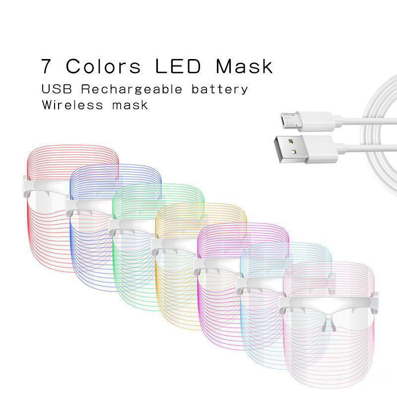 LED Facial Mask Device for Home Use with 7 Colors
