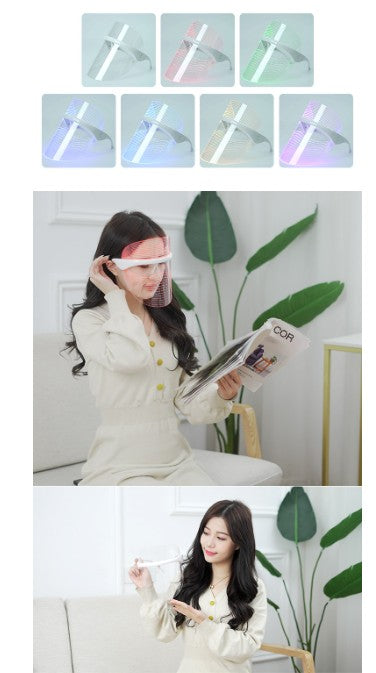 LED Facial Mask and Beauty Device with Color Light