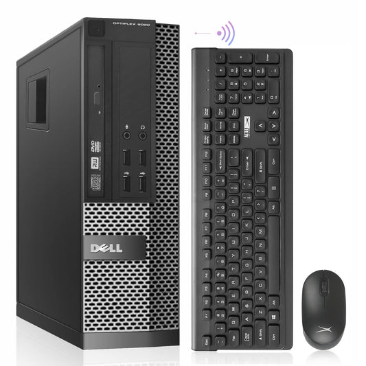 Dell OptiPlex 9020 Refurbished Desktop Computers Small Form Factor PCi7 4790 32GB Ram512GB NVMe M.2 SSD128GB SSDAC8260 Built-in WiFiHDMIDual Monitor Support (Renewed)
